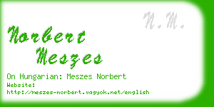 norbert meszes business card